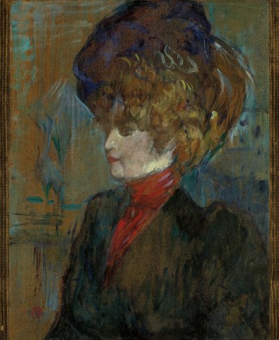 Englannin naisen pää; Tete de lady anglise, 1898 tekijältä Henri de Toulouse Lautrec