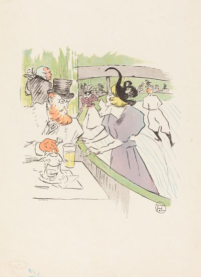 Luisteluammattilaisen kauneudenhoitolassa, 1895. tekijältä Henri de Toulouse Lautrec