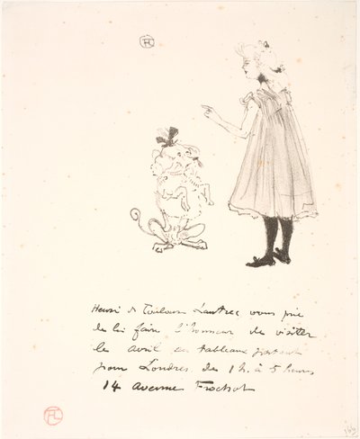 Kutsu näyttelyyn tekijältä Henri de Toulouse Lautrec
