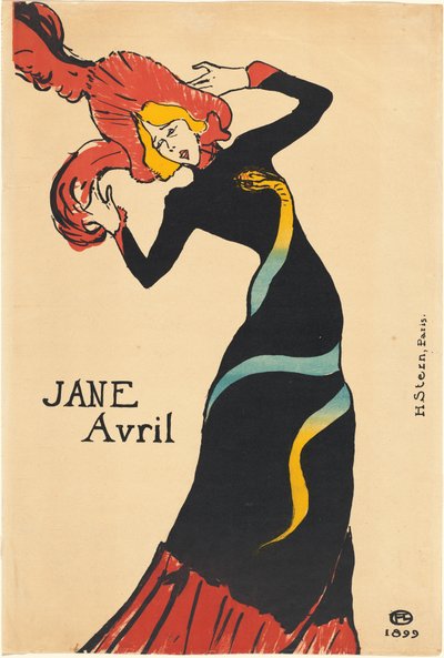 Jane Avril, 1899. tekijältä Henri de Toulouse Lautrec