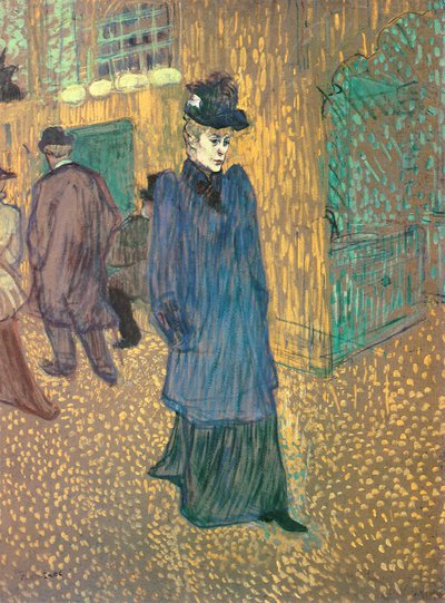 Jane Avril Leaving the Moulin Rouge, 1892 (olemus aluksella) tekijältä Henri de Toulouse Lautrec