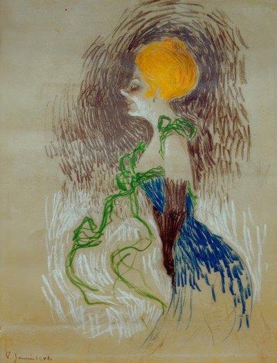 Jeune femme gantée tekijältä Henri de Toulouse Lautrec