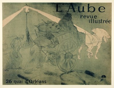 L? Aube, kuvitettu aikakauslehti, 26 quai d? Orléans, pub. 1896 tekijältä Henri de Toulouse Lautrec