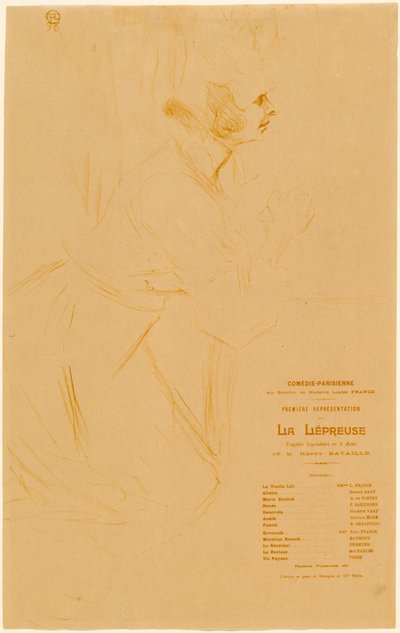 Spitaalinen, 1896. tekijältä Henri de Toulouse Lautrec