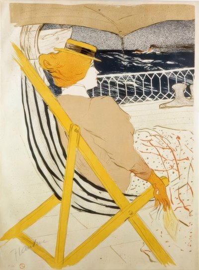 La Passagere du 54 ou Promenade en Yacht tekijältä Henri de Toulouse Lautrec