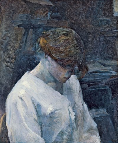 La Rousse valkoisessa puserossa tekijältä Henri de Toulouse-Lautrec