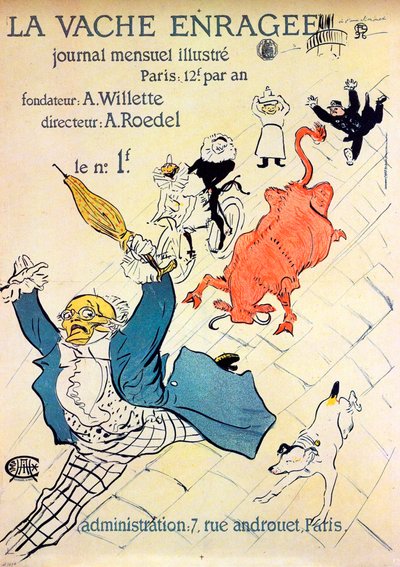 Hullu lehmä, 1896. tekijältä Henri de Toulouse Lautrec