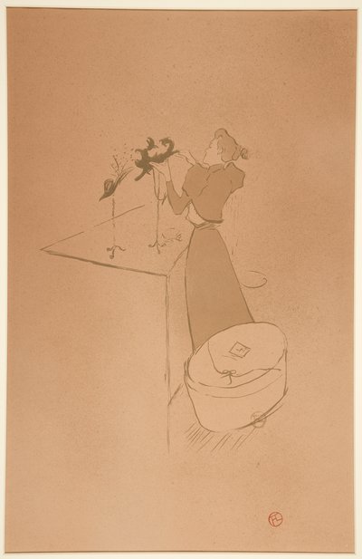 La modiste, Ren?e Vert (The Milliner, Ren?e Vert) tekijältä Henri de Toulouse Lautrec