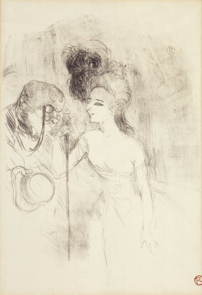 Poistuminen teatterista, 1896 tekijältä Henri de Toulouse Lautrec