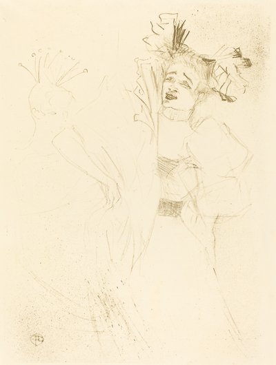 Lender Full Face elokuvassa "Chilperic" (Lender de face dans "Chilpéric") tekijältä Henri de Toulouse Lautrec