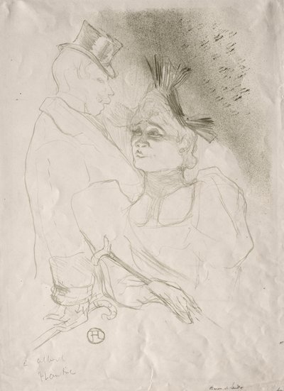 Lainaaja ja Baron, 1893. tekijältä Henri de Toulouse Lautrec