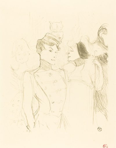 Lainaaja ja Lavalliere (Lender ja Lavalliere) tekijältä Henri de Toulouse Lautrec