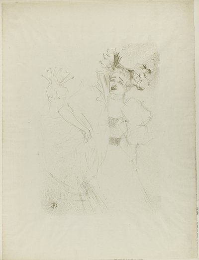 Lainaaja Chilpéricissä, koko kasvot tekijältä Henri de Toulouse Lautrec