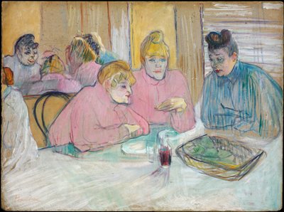 Les Dames dans la salle a manger - Naiset ruokasalissa - Toulouse-Lautrec, Henri, de (1864-1901) - 1893-1894 - Öljy pahville - 60,2x80,7 - Szepmuveszeti Muzeum, Budapest tekijältä Henri de Toulouse Lautrec