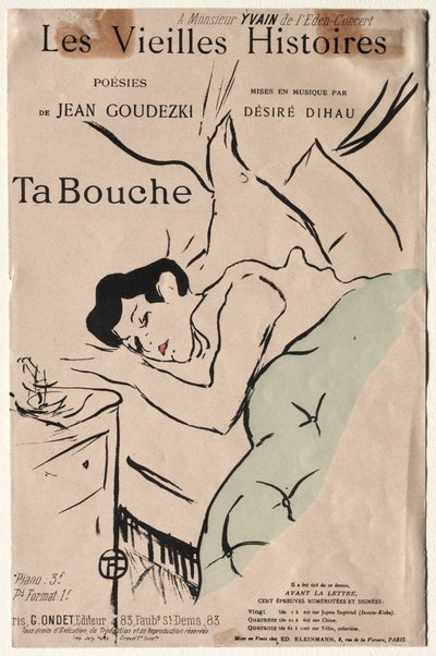 Les Vieilles histoires: Ta Bouche von Henri de Toulouse-Lautrec