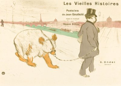 Old Stories -kannen etulevy, 1893. tekijältä Henri de Toulouse Lautrec