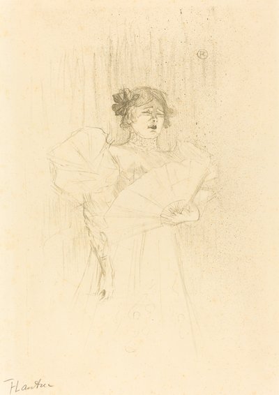 Luce Myres Full Face Luce Myrès, koko kasvot, 1895. tekijältä Henri de Toulouse Lautrec