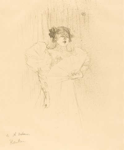 Luce Myres Full Face Luce Myrès, koko kasvot, 1895. tekijältä Henri de Toulouse Lautrec