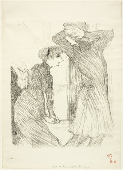 Lugné-Poé ja Bady elokuvassa "Ihmisvoimien yläpuolella" tekijältä Henri de Toulouse Lautrec