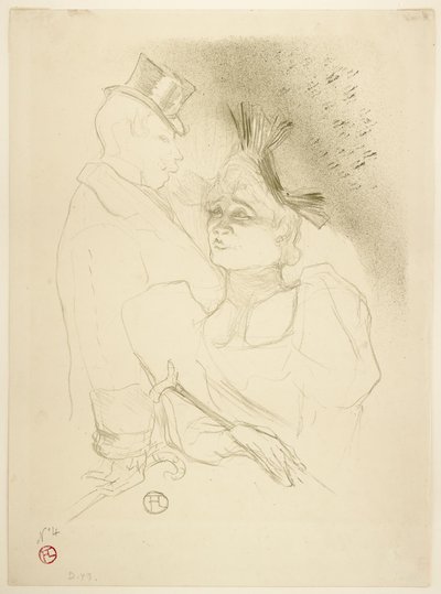 Neiti Lender ja Baron tekijältä Henri de Toulouse-Lautrec
