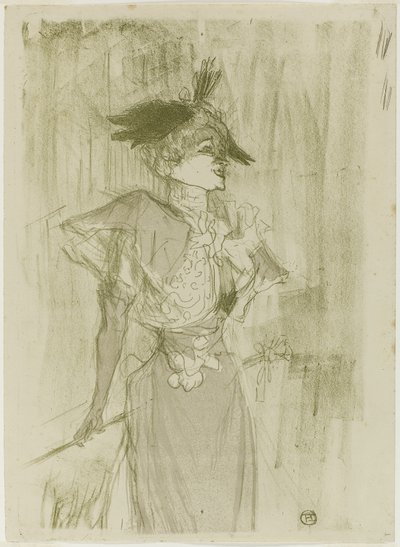 Mademoiselle Marcelle Lender, seisoo tekijältä Henri de Toulouse-Lautrec