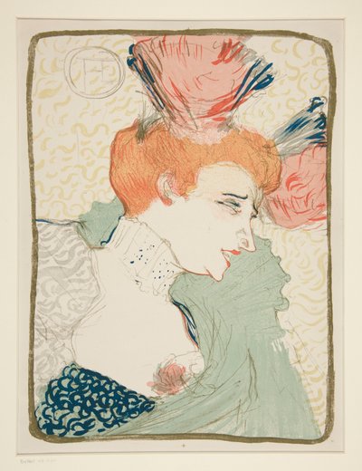 Neiti Marcelle Lender, rintakuva (Neiti Marcelle Lenderin muotokuva) tekijältä Henri de Toulouse-Lautrec