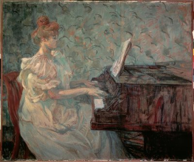 Misia Natanson am Flügel tekijältä Henri de Toulouse Lautrec
