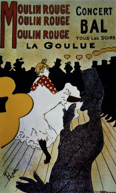 Moulin Rouge: La Goulue - 1891 - 191 × 117 cm - värilitografia tekijältä Henri de Toulouse Lautrec