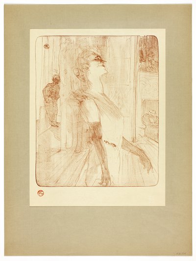Lavalla levy yksi Yvette Guilbertiltä tekijältä Henri de Toulouse Lautrec