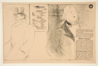 Oscar Wilde ja Romain Coolus (Oscar Wilde ja Romain Coolus) tekijältä Henri de Toulouse Lautrec