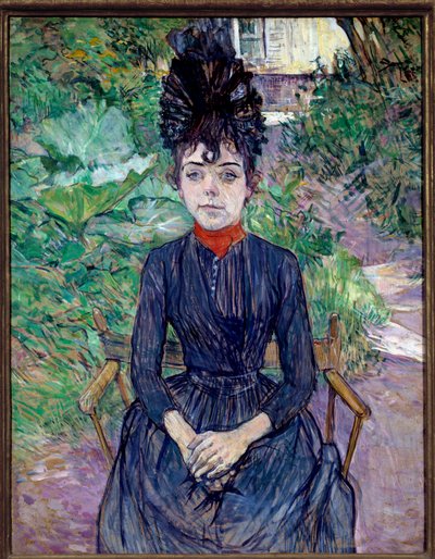Justine Dieuhlin muotokuva Henri de Toulouse Lautrecin (1864-1901) maalaus 1891 su. 0,74x0,58 m Pariisi, musee d
