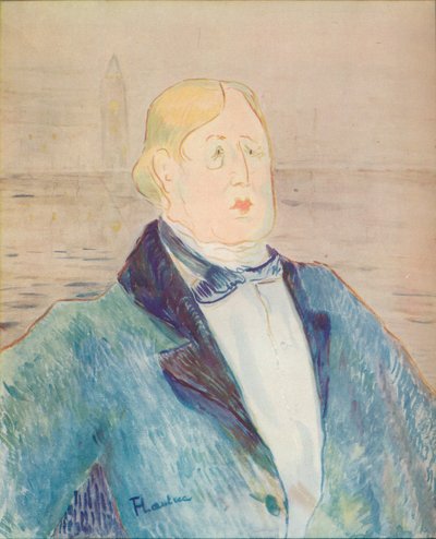 Oscar Wilden muotokuva, 1895 tekijältä Henri de Toulouse Lautrec