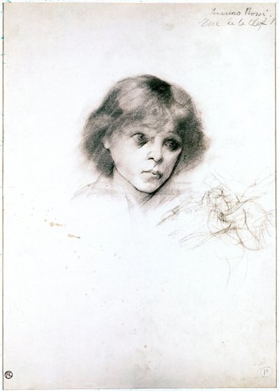 Severino Rossin muotokuva. 1883 (hiili valkoiselle paperille) tekijältä Henri de Toulouse Lautrec