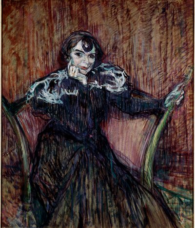 Näyttelijä Berthe Badyn muotokuva. Henri de Toulouse-Lautrecin maalaus (Toulouse Lautrec tekijältä Henri de Toulouse Lautrec