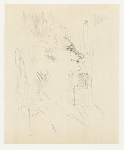 Portret van näyttelijä Yvette Guilbert Soulardessa Yvette Guilbert Soularde Yvette Guilbert: Englantilainen sarja (sarjan nimi) tekijältä Henri de Toulouse Lautrec
