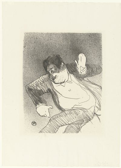 Portret van komiek Caudieux tanssii Petit Casinossa Caudieux Petit -kasino The Cafe Concert (sarjan nimi) tekijältä Henri de Toulouse Lautrec