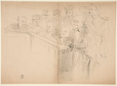 Proc?s Arton, premi?re planche (Arton Trial, ensimmäinen levy) tekijältä Henri de Toulouse Lautrec
