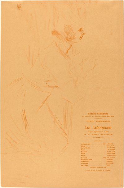 Ohjelma "La leprosa" tekijältä Henri de Toulouse Lautrec