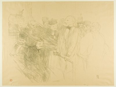 Artonin oikeudenkäynti, Ribot antaa todisteita (toinen levy) tekijältä Henri de Toulouse Lautrec