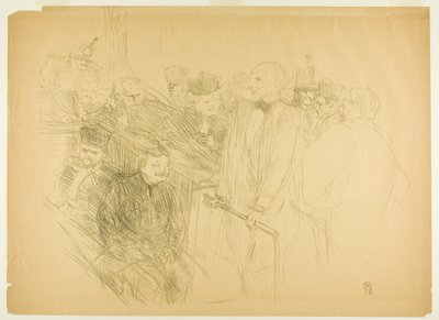 Artonin oikeudenkäynti, Ribot antaa todisteita (toinen levy) tekijältä Henri de Toulouse Lautrec