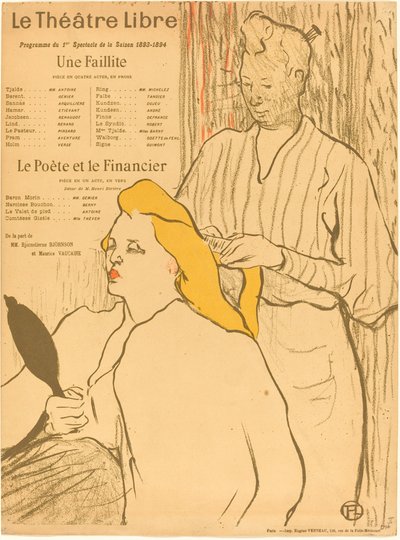 The Hairdresser - Ohjelma Theatre-Librelle The Hairdresser - Ohjelma Theatre-Librelle, 1893. tekijältä Henri de Toulouse Lautrec