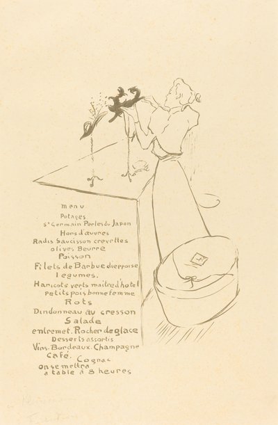 The Milliner (The Milliner - Renée Vert) tekijältä Henri de Toulouse Lautrec