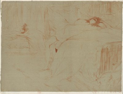 Nainen makaa selällään, Lassitude, levy kymmenen Ellesiltä tekijältä Henri de Toulouse Lautrec