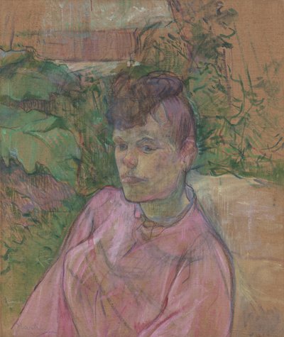 Nainen Monsieur Forestin puutarhassa, 1889-91. tekijältä Henri de Toulouse Lautrec