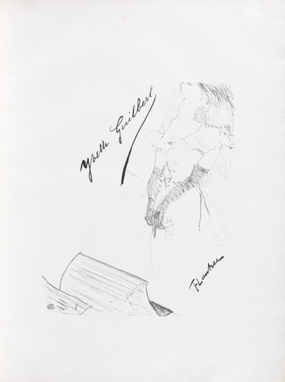 Sèrie Yvette Guilbert-English: Frontispiecefinnish tekijältä Henri de Toulouse-Lautrec