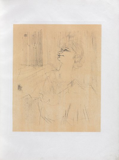 Yvette Guilbert - englantilainen sarja: Menilmontant de Bruant tekijältä Henri de Toulouse Lautrec