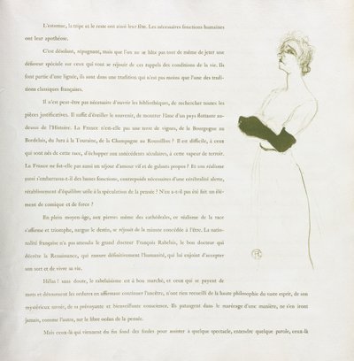 Yvette Guilbert-French-sarja: nro 10 tekijältä Henri de Toulouse Lautrec