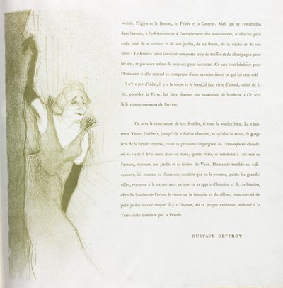 Yvette Guilbert-French-sarja: nro 16, 1894. tekijältä Henri de Toulouse Lautrec