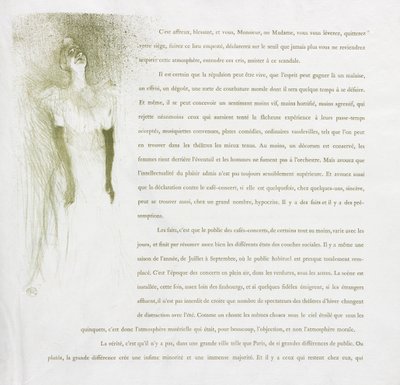 Yvette Guilbert-French-sarja: nro 3 tekijältä Henri de Toulouse Lautrec