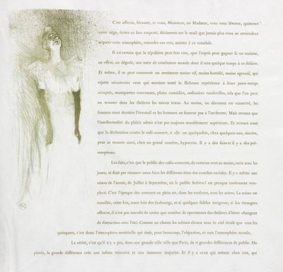 Yvette Guilbert-French-sarja: nro 3, 1894. tekijältä Henri de Toulouse Lautrec